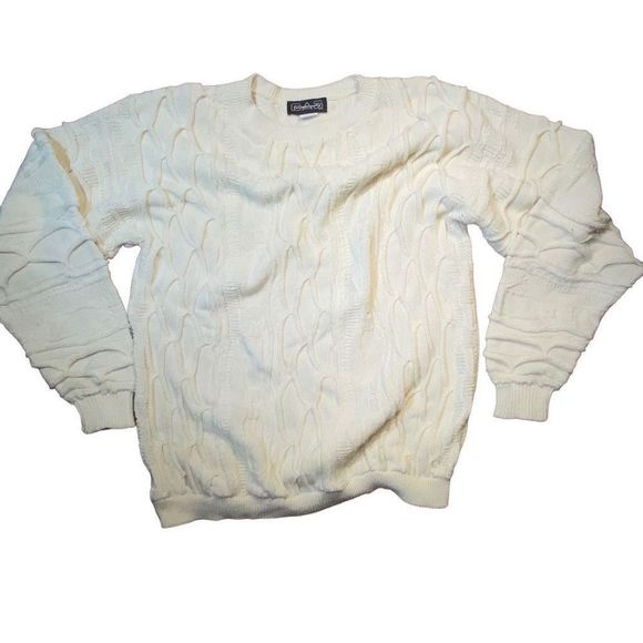 Men’s white GAS brand textured sweater size‎ M - Picture 7 of 12